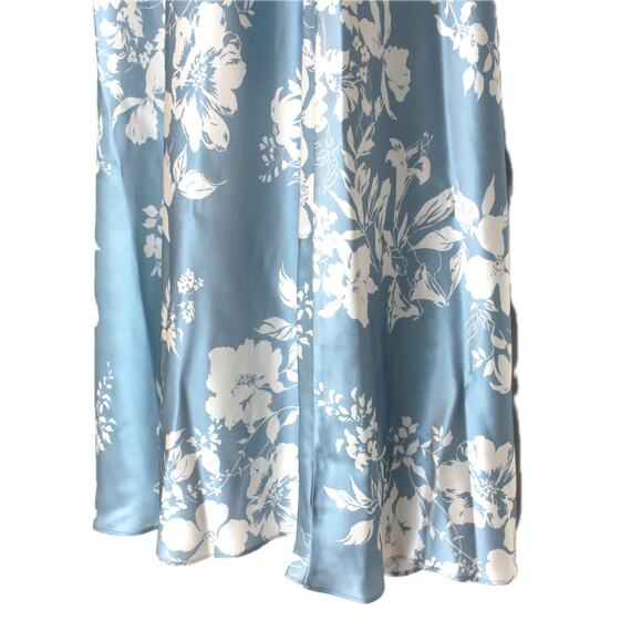 NWT Reformation Vivi Silk Cut-Out Maxi Dress Aliso Blue White Floral Size 2 - Picture 11 of 11